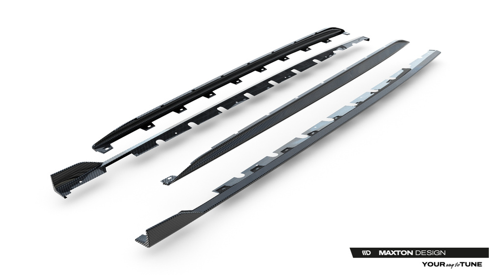 Set of Prepreg Carbon Fiber Side Skirts  Audi RS3 Sedan 8Y Facelift