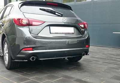 Arriere Splitter Mazda 3 BN (Mk3) Facelift (avec une barre verticale)