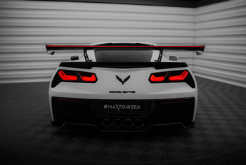 Carbon Spoiler With Internal Brackets Uprights + LED Chevrolet Corvette Stingray / Grand Sport C7