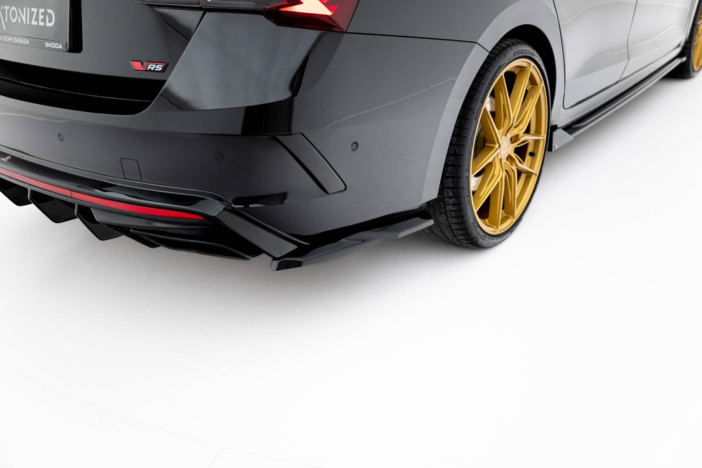 Lames De Pare-Chocs Arrière Latérales V.7 Skoda Octavia RS Liftback / Combi Mk4 / Mk4 Facelift