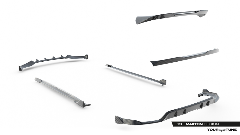 Set of Prepreg Carbon Fiber Splitters BMW X5 M-Pack G05 