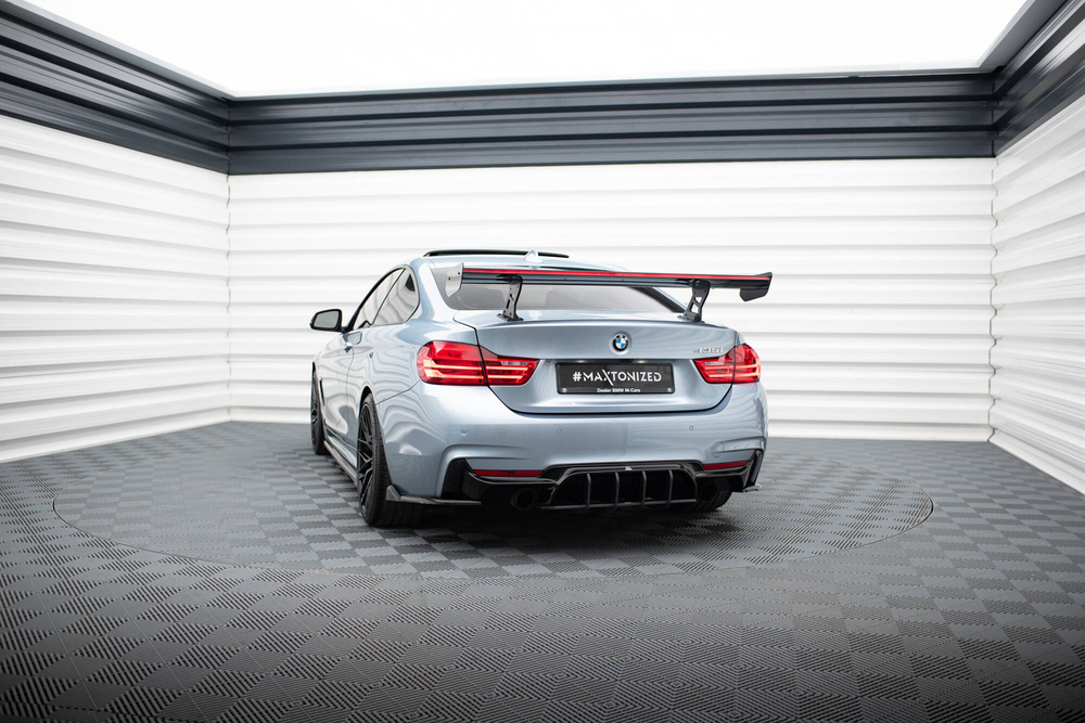 Carbon Spoiler With Internal Brackets Uprights + LED BMW 4 F32 / 4 F32 M-Pack Coupe