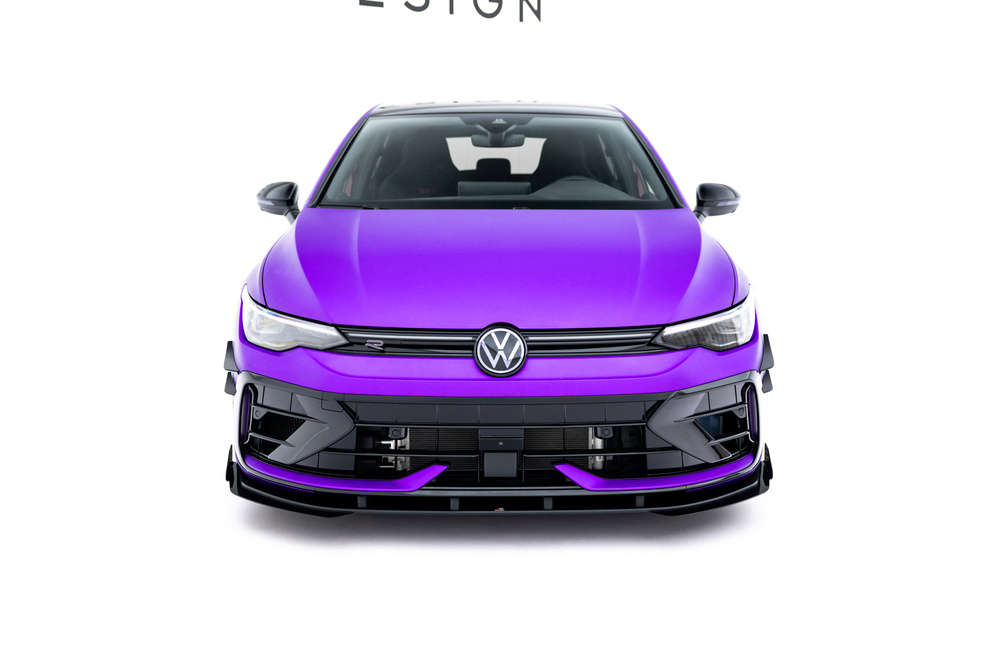 Street Pro Lame Du Pare-Chocs Avant + Flaps Volkswagen Golf R Mk8 Facelift