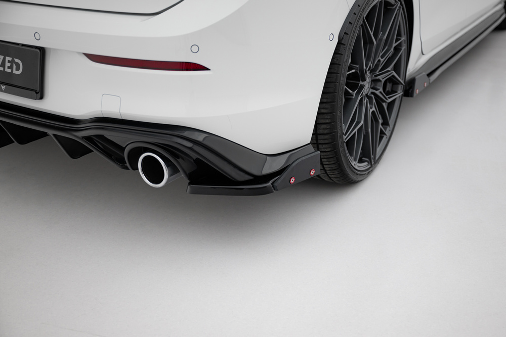Lames De Pare-Chocs Arrière Latérales V.4 + Ailerons Volkswagen Golf GTI / GTE Mk8