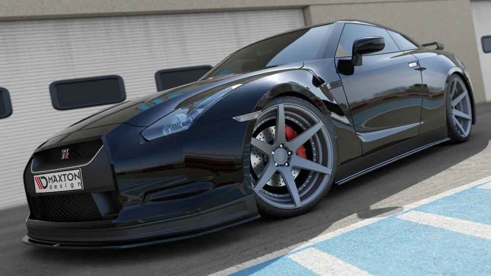 SET DES DIFFUSEUR DES BAS DE CAISSE NISSAN GT-R AVANT FACELIFT COUPE (R35-SERIES)