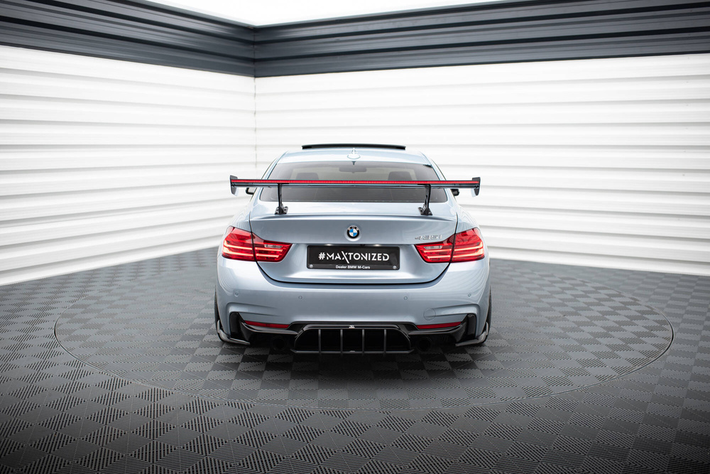 Carbon Spoiler With Internal Brackets Uprights + LED BMW 4 F32 / 4 F32 M-Pack Coupe