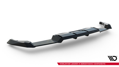 Arriere Splitter (avec une barre verticale) V.2 Volkswagen Golf R Hatchback Mk8 / Mk8 Facelift