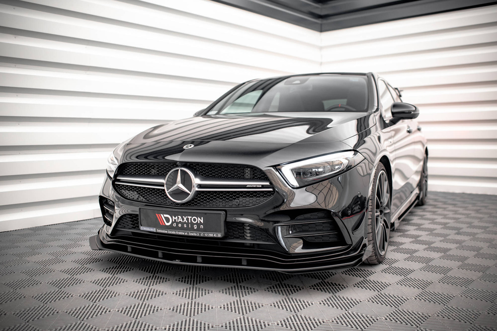 Street Pro Lame Du Pare-Chocs Avant  + Flaps Mercedes A35 AMG / AMG-Line Aero Pack W177