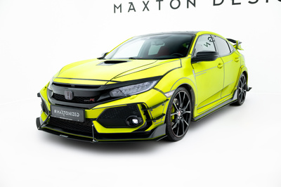Sport Lame Du Pare-Chocs Avant V.1 Honda Civic Type-R Mk10 / Mk10 Facelift