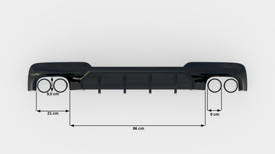 Diffuseur Arrière Complet V.2 BMW 5 M-Pack F10 / F11 (Version avec deux doubles échappements)