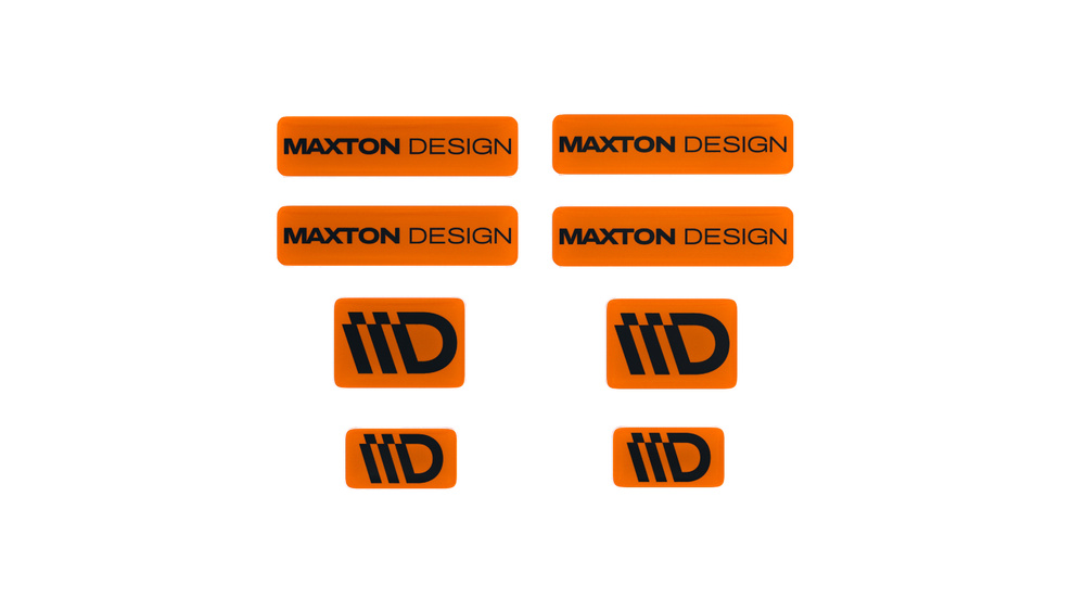 Ensemble d'autocollants 3D Orange et noir Maxton Design