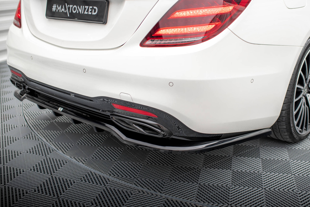 Arriere Splitter (avec une barre verticale) Mercedes-Benz S AMG-Line W222 Facelift