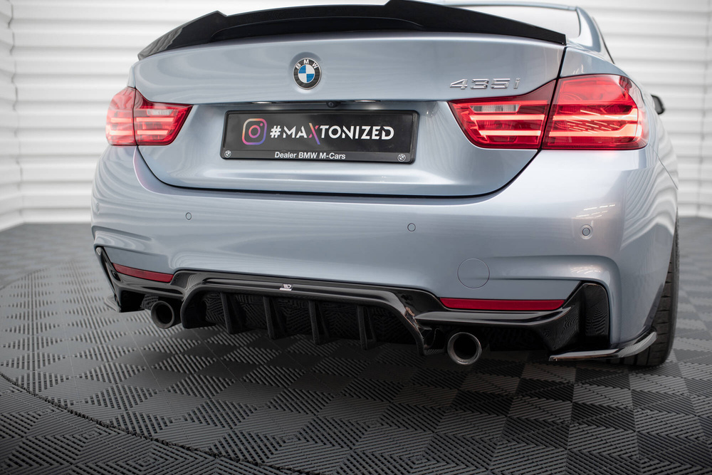 Diffuseur Arrière Complet BMW 4 Coupe / Gran Coupe / Cabrio M-Pack F32 / F36 / F33 (Version avec échappements simples des deux côtés)