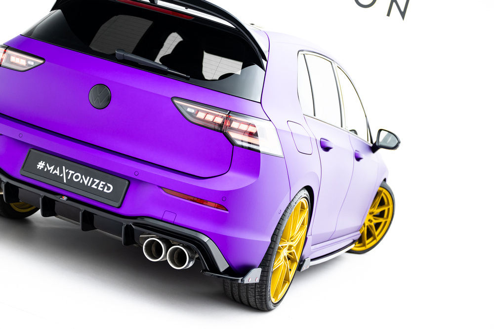 Lames De Pare-Chocs Arrière Latérales V.6 + Flaps Volkswagen Golf R Mk8 Facelift