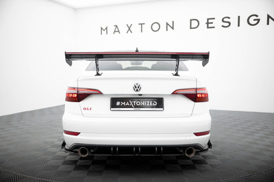 Carbon Spoiler With Internal Brackets Uprights + LED Volkswagen Jetta GLI Mk7