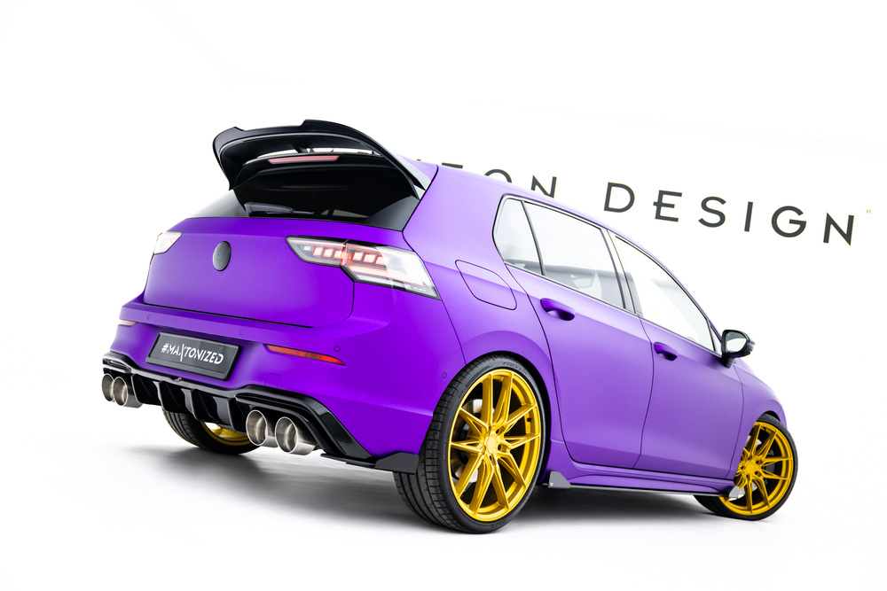 Street Pro Lame Du Pare Chocs Arriere V.2 + Flaps V.2 Volkswagen Golf R Hatchback Mk8 / Mk8 Facelift