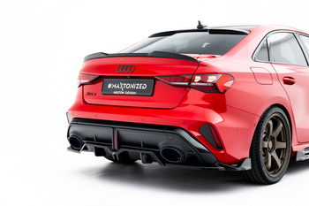Arriere Splitter (avec une barre verticale) V.2 Audi RS3 Sedan 8Y Facelift