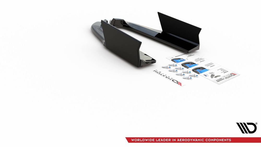 Lames De Pare-Chocs Arrière Latérales V.1 + Ailerons Ford Mustang GT Mk6 Facelift