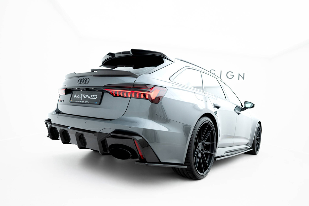 Fibre de Carbone Lames De Pare-Chocs Arrière Latérales Audi RS6 C8 