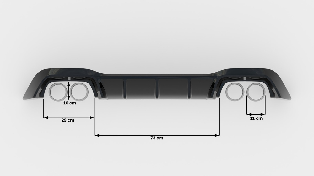 Diffuseur Arrière Complet V.1 Volkswagen Golf R Hatchback Mk8 Facelift