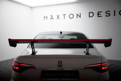 Carbon Spoiler With Internal Brackets Uprights + LED Volkswagen Jetta GLI Mk7