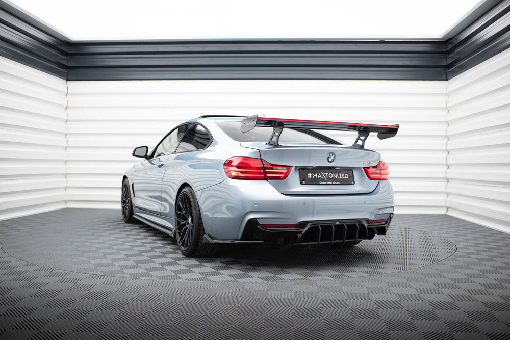 Carbon Spoiler With Internal Brackets Uprights + LED BMW 4 F32 / 4 F32 M-Pack Coupe