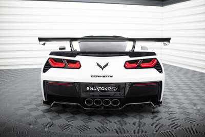 Carbon Spoiler With Internal Brackets Uprights Chevrolet Corvette Stingray / Grand Sport C7