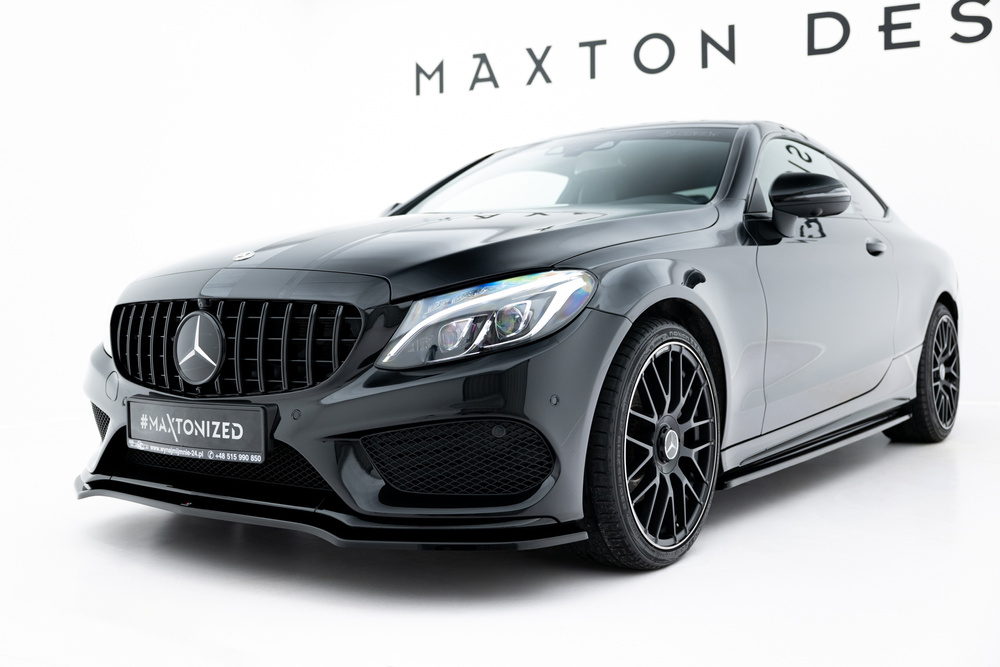LAME DU PARE-CHOCS AVANT / SPLITTER V.1 MERCEDES- BENZ C-CLASS W205 COUPE AMG-LINE