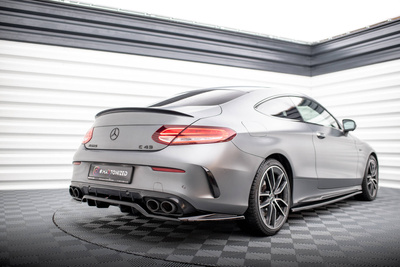 Arriere Splitter (avec une barre verticale) Mercedes-AMG C43 Coupe / Cabrio C205 Facelift / A205 Facelift