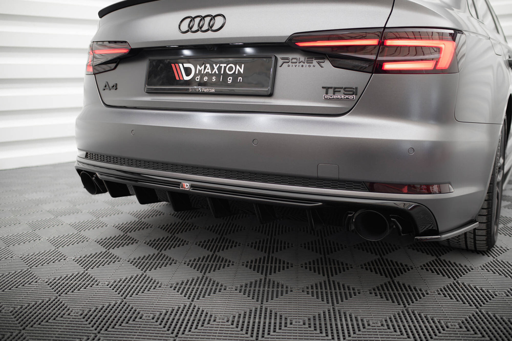 Diffuseur Arrière Complet V.1 Audi A4 S-line B9 (Version avec embouts d'échappement simples des deux côtés)
