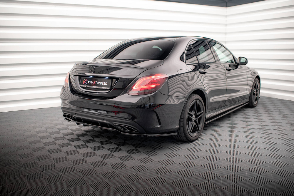 Arriere Splitter (avec une barre verticale) Mercedes-Benz C AMG-Line W205 Facelift