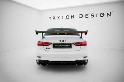Carbon Spoiler With External Brackets Uprights + LEDAudi A3 / A3 S-Line / S3 / RS3 Sedan 8V / 8V Facelift