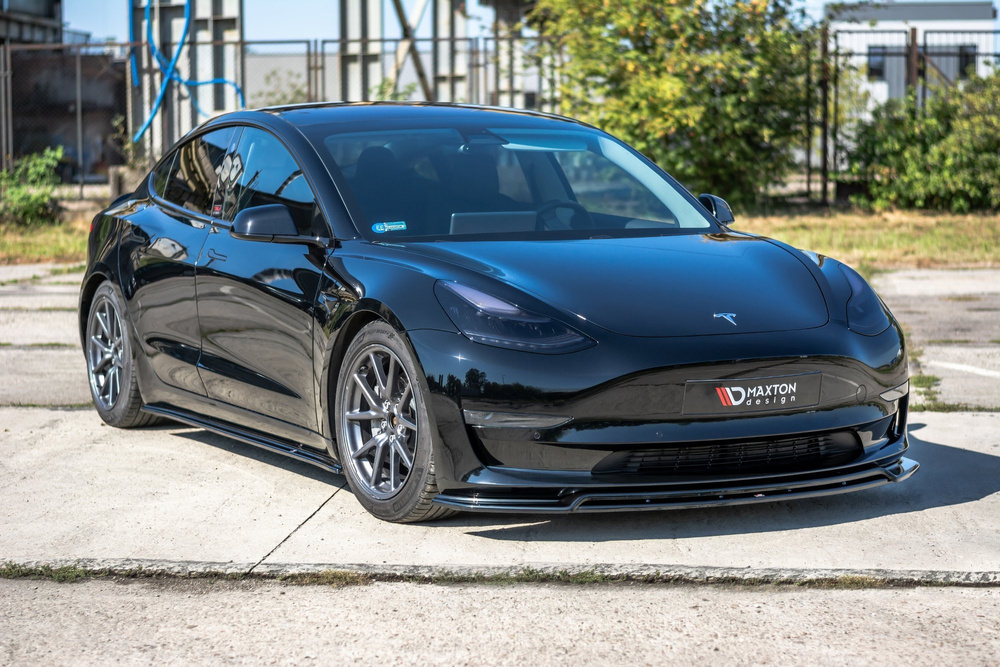 Lame du pare-chocs avant / Splitter V.2 Tesla Model 3