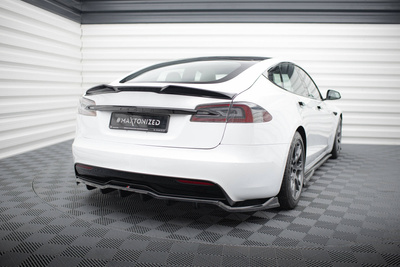 Arriere Splitter (avec une barre verticale) V.1 Tesla Model S Plaid Mk1 Facelift
