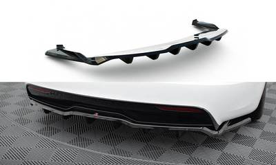 Arriere Splitter (avec une barre verticale) V.2 Tesla Model S Plaid Mk1 Facelift