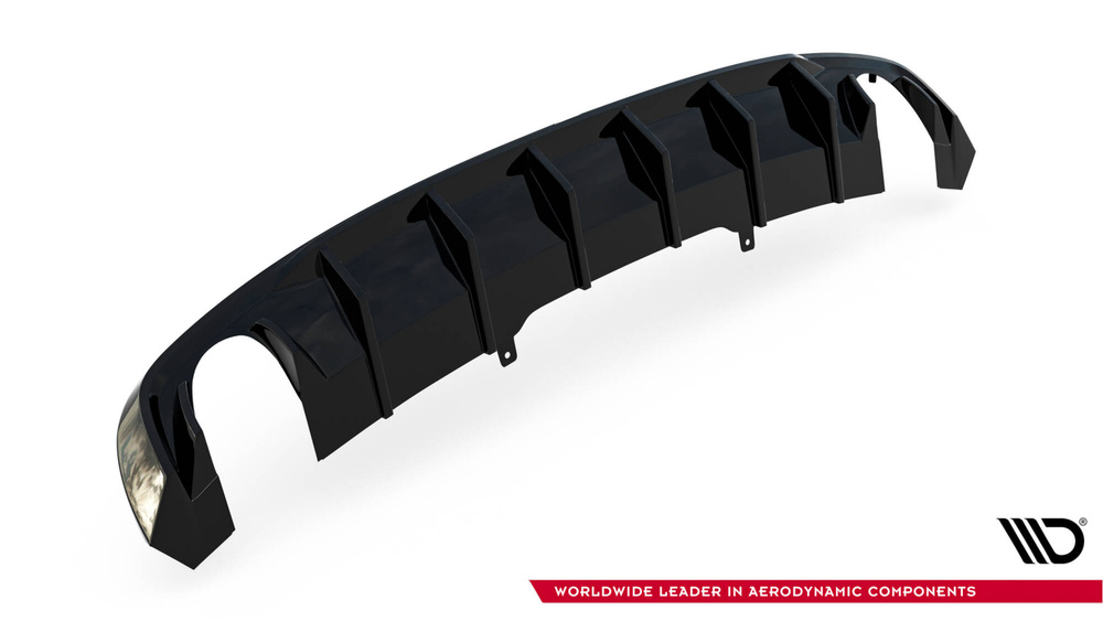 Diffuseur Arrière Complet V.1 Audi A4 S-line B9 (Version avec embouts d'échappement simples des deux côtés)