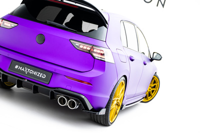 Lames De Pare-Chocs Arrière Latérales V.6 + Flaps Volkswagen Golf R Mk8 Facelift