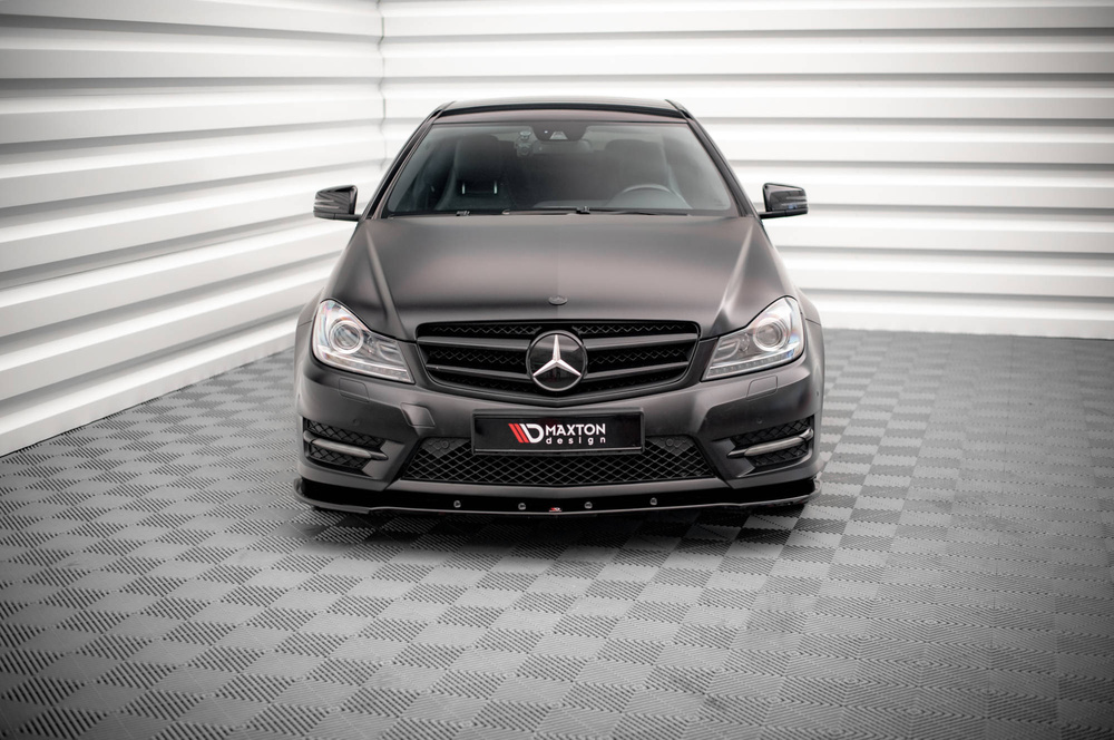 Lame Du Pare-Chocs Avant V.2 Mercedes-Benz C Coupe / Sedan / Estate  AMG-Line C204 / W204 Facelift / S204 Facelift