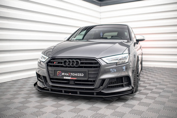 Street Pro Lame Du Pare-Chocs Avant V.1 + Flaps Audi S3 / A3 S-Line Sportback 8V Facelift