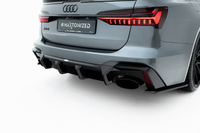 Fibre de Carbone Diffuseur Arrière Audi RS6 C8 / C8 Facelift (version without towbar)