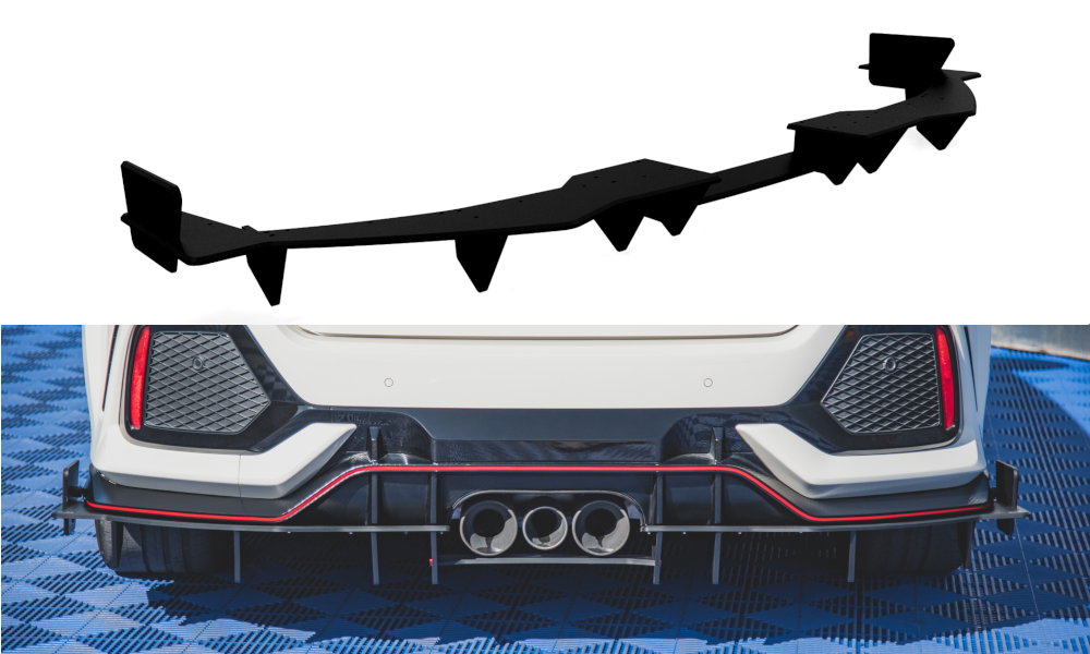 Street Pro Diffuseur Arrière Complet Honda Civic Type-R Mk10 / Mk10 Facelift