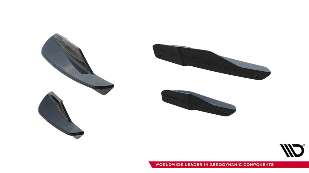 Ailes de pare-chocs avant (Canards) Volkswagen Golf GTI Clubsport Mk8 Facelift