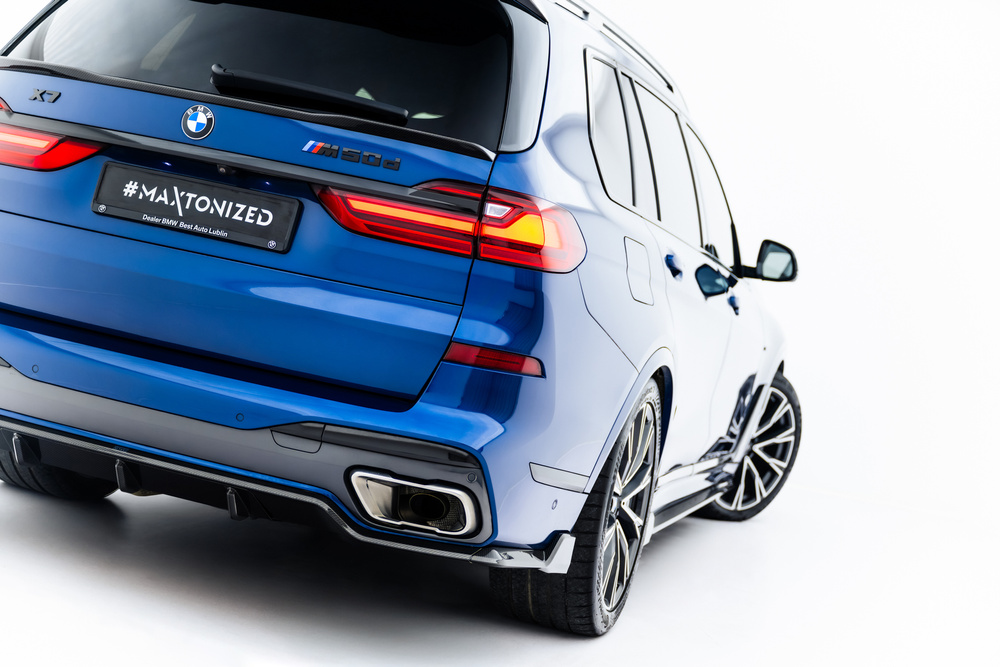 Fibre de Carbone Diffuseur Arrière BMW X7 M-Pack G07 / G07 Facelift (version with towbar)