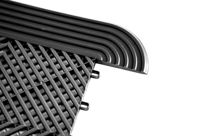 "MAXTON Floor" sol modulaire- Tuile de bord d'angle (Chevilles mâles)