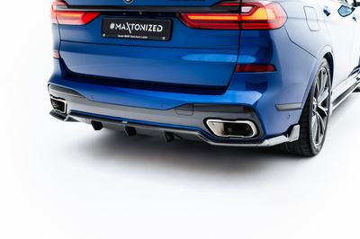 Fibre de Carbone Diffuseur Arrière BMW X7 M-Pack G07 / G07 Facelift (version with towbar)