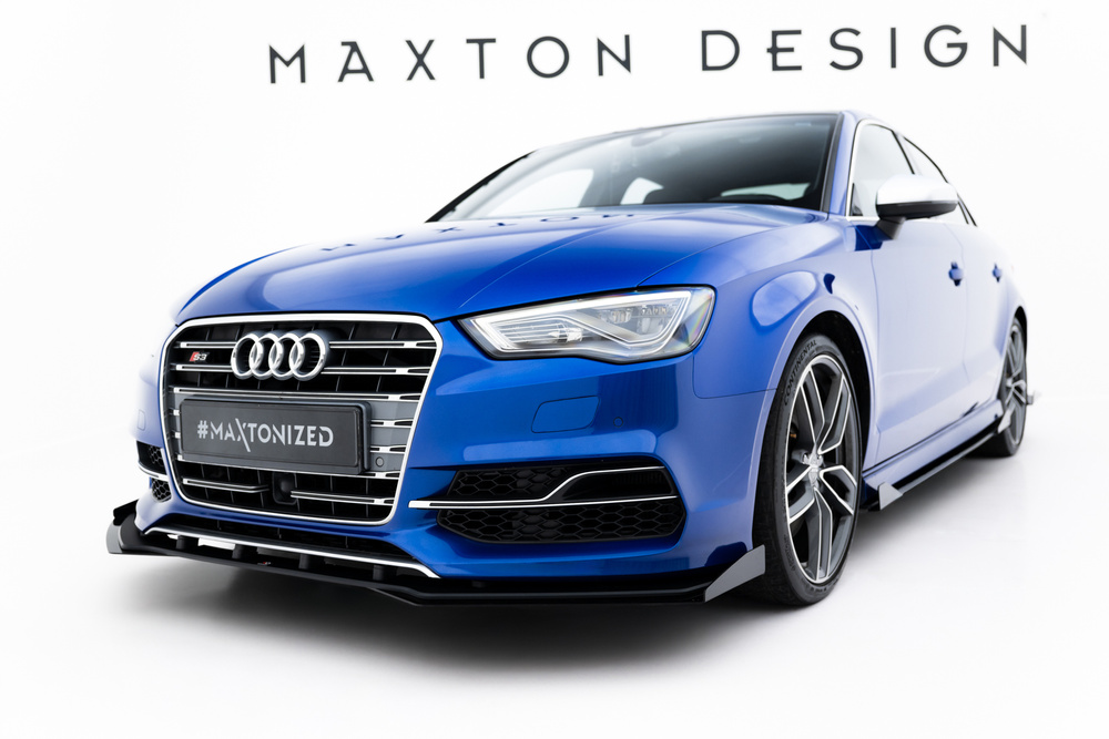 Street Pro Lame Du Pare-Chocs Avant  + Flaps Audi S3 / A3 S-Line Sedan 8V