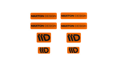Ensemble d'autocollants 3D Orange et noir Maxton Design