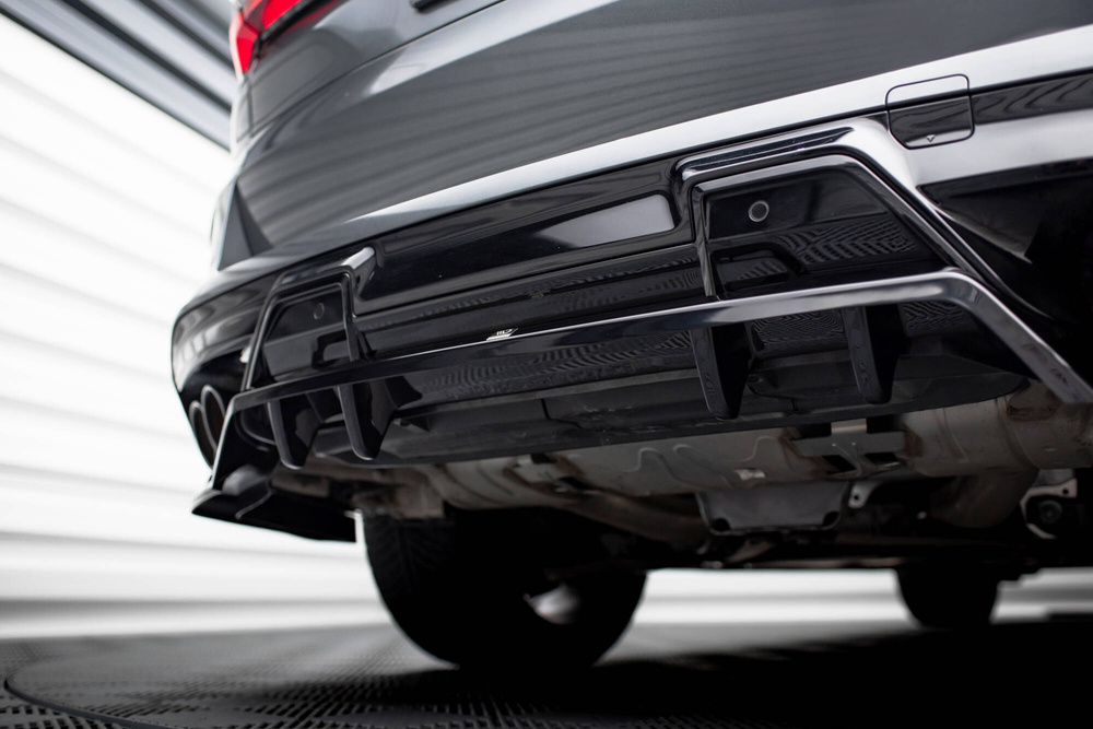 Arriere Splitter (avec une barre verticale) BMW X5 M F95 / F95 Facelift 