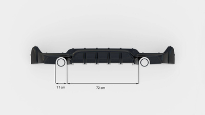 Diffuseur Arrière Complet BMW 4 Coupe / Gran Coupe / Cabrio M-Pack F32 / F36 / F33 (Version avec échappements simples des deux côtés)