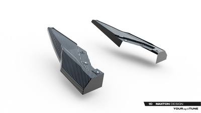 Fibre de Carbone Lames De Pare-Chocs Arrière Latérales Audi Q8 S-Line Mk1 Facelift